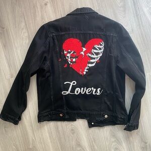 AMIRI Black denim jacket - size large